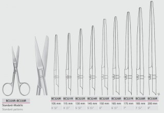 Ножницы общехирургические Surgical Scissors BC320R-BC330R